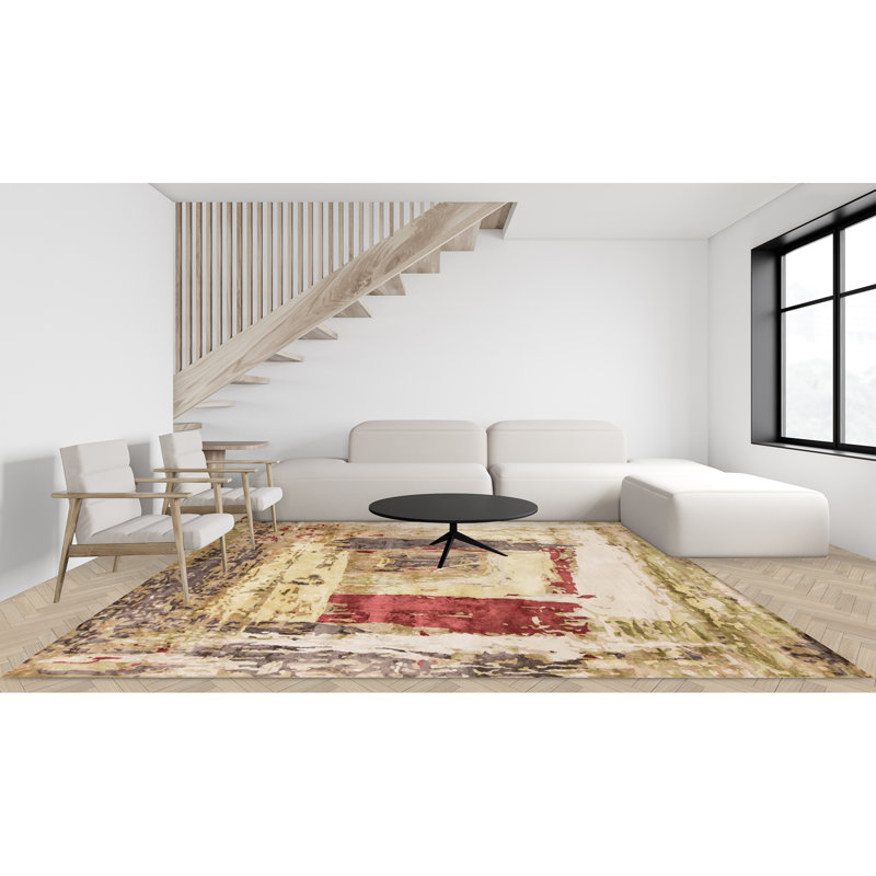 Bokara Rug Co., Inc. Rectangle Trenton Abstract Handmade Tufted Area